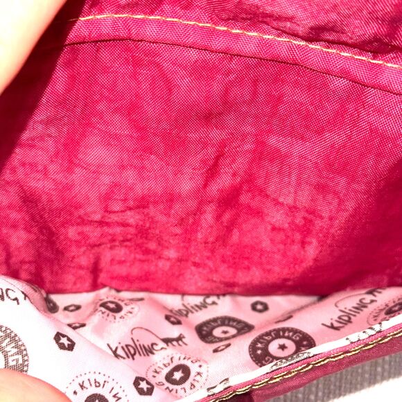 Kipling Front Flap Tri Pocket Crossbody Bag - Coral Pink - Picture 5 of 7